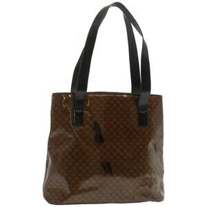 CELINE Macadam Canvas Tote Bag Brown